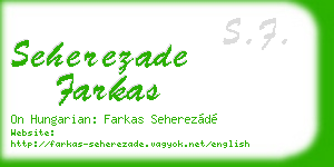 seherezade farkas business card