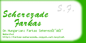 seherezade farkas business card
